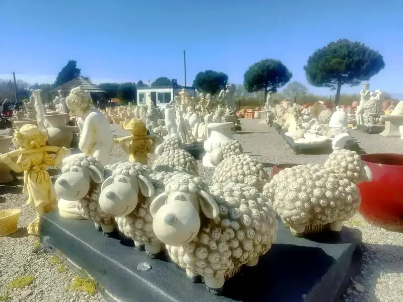 Statues moutons